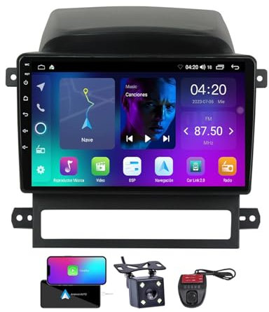 ZZPHKK Android 13 Radio Coche GPS para Chevrolet Captiva I 1 2006-2011 Radio 2 DIN con Pantalla de 9 Pulgadas/FM Dab+ RDS Carplay/Android Auto BT 5.0 DSP 4G WiFi + Cámara Trasera DVR(Size:NF-2)