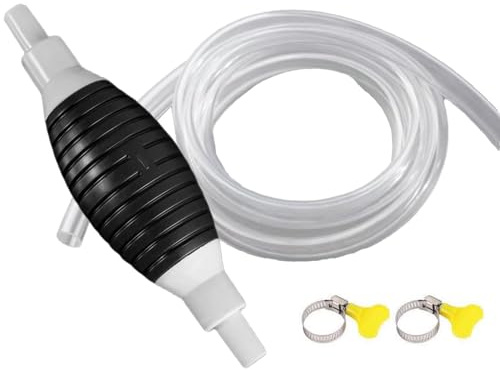Samuliy Pompe à siphon manuelle pour huile | Pompe de manuelle portable, pompe à tuyau avec tuyaux hauts pour tondeuse à gazon, coupe-irrigation, taille-haie