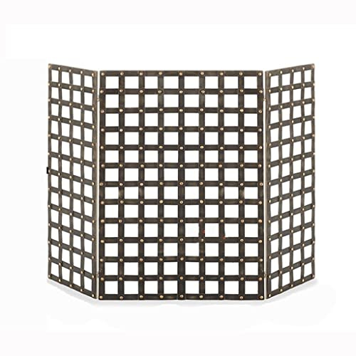 JYHHGDS Kaminabdeckung Kaminschirme für Kamine Europäischer Stil Kamintür Netzabdeckung Dekoration Schmiedeeisen Home Interior Kaminzubehör Kaminschirme Dekorativ, 62 * 30 * 85 cm, Messing
