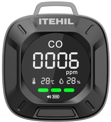 Mini détecteur de monoxyde de carbone portable 3 en 1 pour les voyages et le camping, pour camping-cars