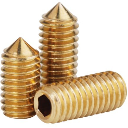 HIFRQVVC Sechskantschrauben mit Innensechskant， 10 Stück Messing Innensechskant Cup Point Set Madenschraube Metrisches Gewinde Sechskantkopfschraube M3 M4 M5 M6(8mm(10pcs),M5)