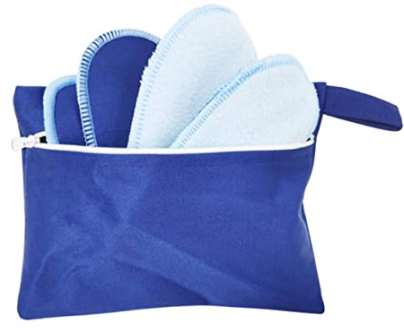 NOLITOY 8piezas Toallas Sanitarias Compresas Femeninas Reutilizables Portátiles Plegables De Felpa Lavables Para Uso Diario y Viajes