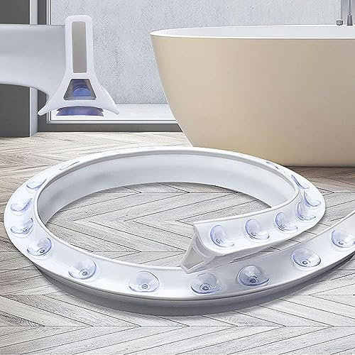 Barrière en silicone à ventouse pour salle de bain, joint de sol pliable pour séparation sèche et humide, joint d'étanchéité pour seuil de douche