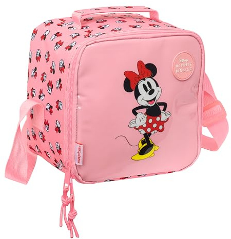 Safta MINNIE MOUSE - Vattensäker Kylskåp, Kylskåp för värme och kyla, lätt att bära, vattentät kylskåp, utflykt kylskåp, 20 x 15 x 20 cm, Rosa, M, Avslappnad