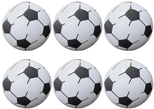 Yardwe 6piezas Pelota De Juguete Inflable para Deportes Al Aire Juguete De Fútbol para Piscina y Playa Balón Hinchable De Fútbol para Infantil (Color Aleatorio)