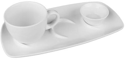 Holst Porzellan FD 131 PA0 3-tlg. Porzellan Espresso-Melange Palermo Weiß 1 Set