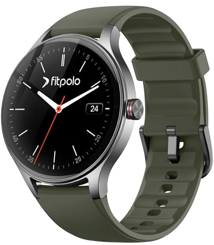Smart Watch for Men, 40mm AMOLED Ultra-Clear Screen Mens Smart Watches with Heart Rate/Sleep/SpO2 Monitor, Smartwatch for iPhone/Samsung/Android, Fitness Watch 120+ Sport Modes 5ATM Waterproof