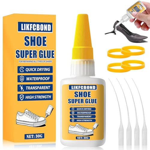 LIKFCBOND Reparationslim för Skor, 30g Extra Starkt Vattentätt Skolim, Transparent Skoskydd, Professionell Skolim för Reparation av Läderskor, Gymnastik, Löpning, Stövlar