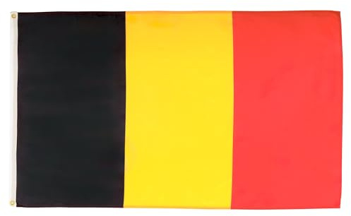 AZ FLAG Bandera Bélgica 150x90 cm Belga Poliéster Ligero 2 Ojales