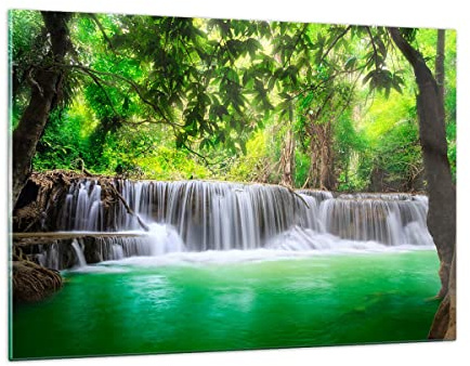 Decoracion Salon Agua parque naturaleza paisaje Vidrios decorativos 120x80cm Cuadro Sobre Vidrio Moderno Cuadros Pared Impresiones Impresión en Cristal Wall Art Prints Grande XXL GAA120x80-2502