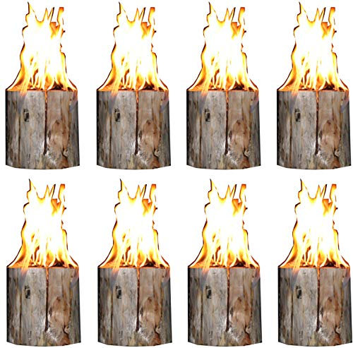 Hoyo Technology GmbH Schwedenfeuer 8 Stück Baumfackel Finnenfackel Gartenfackel Fackel H 19 cm D 14-20 cm
