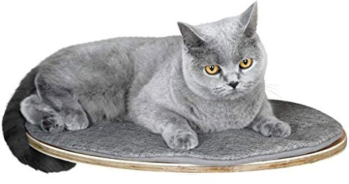 Kerbl Pet 81543 Wandliegebrett Tofana oval, 50 x 35 x 1,5 cm, grau