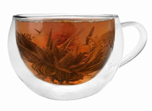 NERTHUS Taza de café de Doble Pared, Cristal, 2 Unidad (Paquete de 1), 2