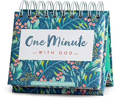 DaySpring - One Minute with God - Perpetual Calendar (J1391), Green, 5 1/2 x 5 1/4 x 1 1/4