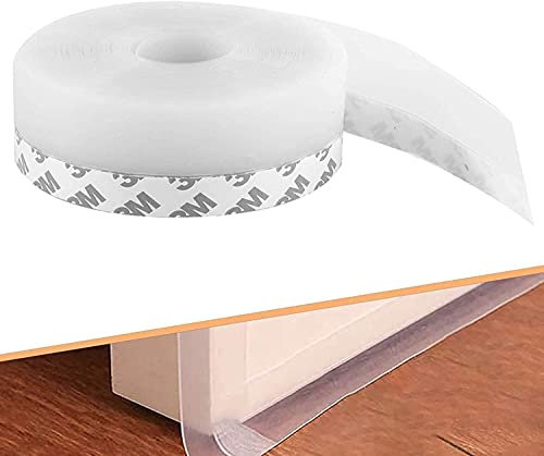 Guarnizione autoadesiva striscia, E-PROUSE 3.5cm*10M Strisce di guarnizione autoadesive Trasparente, impermeabile, insonorizzato Striscia Sigillante in Silicone Autoadesiva per Porte e Finestre