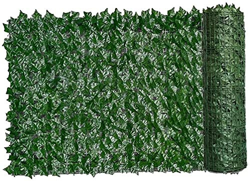 EIIDJFF Artificial Hedges Fence Fake Grass Decorative Backdrop for Privacy Protection Home Balcony Garden Artificial Hedge Green Leaf Ivy Fence Screen Plant Wall