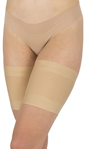 LORES Kvinnor anti-skavning lårband förhindrar lårgnuggning satin skydd, Naturligt, XL