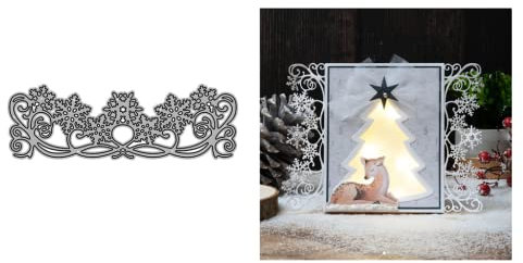 Sredwtk Schneeflocken Stanzschablone Schneiden Prägeschablonen Prägung Schablone Stanzschablonen für Scrapbooking Album Karten Basteln