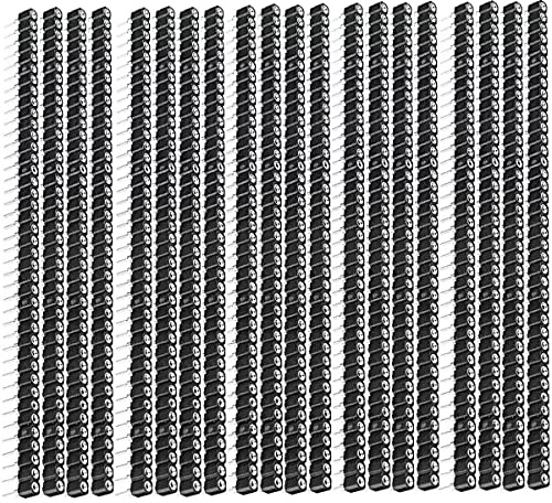 Youmile 20 Stück 2,54 mm Stiftleiste runde 40-polige Buchse Stiftleiste verzinnt 1 x 40 P 0,1 Zoll einreihige gerade weibliche Stiftleiste für Leiterplatten, IC-Schaltungsexperimente zum Selbermachen