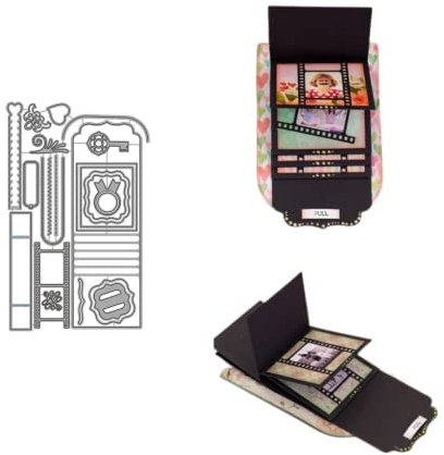 Sredwtk Pull Karte Stanzschablonen Karten Cutting Dies Prägeschablonen Stanzformen Schablonen Für Scrapbooking, Fotopapier 3D Karten Handwerk Prägen DIY Herstellung Geschenk