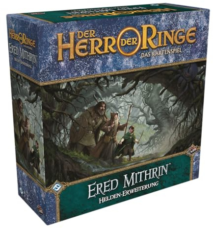 Fantasy Flight Games, Der Herr der Ringe: LCG – Ered Mithrin, Helden-Erweiterung, Expertenspiel, Kartenspiel, 1-4 Spieler, Ab 14+ Jahren, 30 Minuten je Spieler, Deutsch