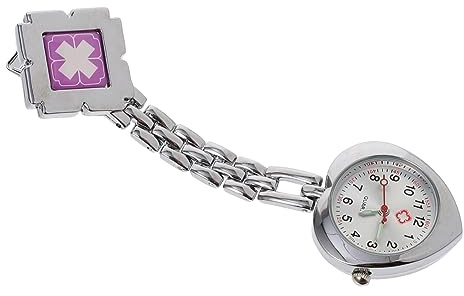 SAFIGLE Taschenuhr Für Krankenschwester Mit Clip-Design Hängeuhr Mit Leuchtzeiger Aus Robustem Legierungsmaterial Medizinische Brustuhr