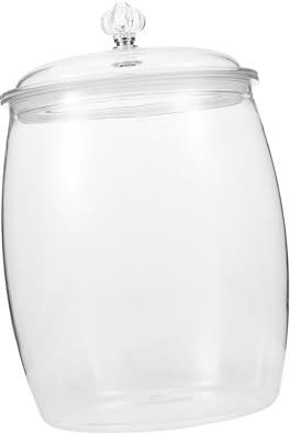 GRIRIW Barattolo Ermetico Trasparente Per Caramelle e Biscotti Contenitore Multi-funzione Con Capacità Spaziosa Design Elegante e Coperchio Airtight Per Conservazione