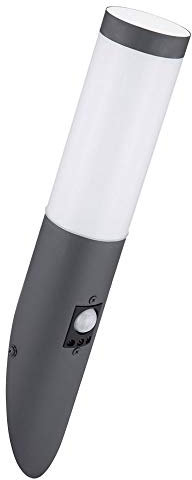 LED Wandlampe mit Bewegungsmelder Edelstahl Gartenleuchte Außenleuchte Fackellampe anthrazit, 11W 1055lm 3000K, DxH 7,6x41 cm