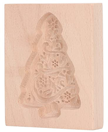 Carved Wooden, Carved Wooden S TER Kitchen Gingerbread Pr Stamp Embossing Mould S Claus S Wooden Gingerbread (Xmas Tree)