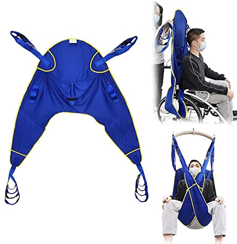 ZGYOZMNG Lift Sling For Toileting, Full Body Patient Transfer Lifter, Portable Foldable Patient Hoist Sling Stair Transfer Belt Commode Divided Leg Sling For Elderly, Disabled