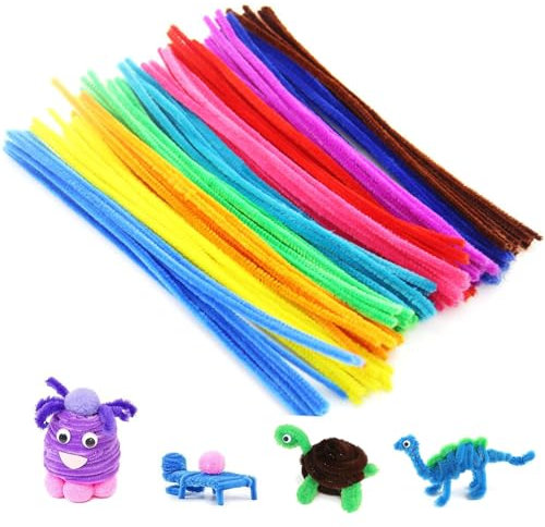 100 Stück 30cm Pfeifenputzer zum Basteln, Pfeifenreiniger zum Basteln, Mehrfarbig Chenilledraht für Handwerk Dekorationen, Pfeifenreiniger Bunt für DIY Bastelprojekte Weihnachtsbastelei