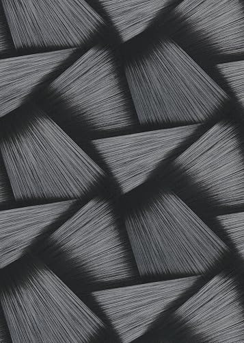 Vlies Tapete Design 3D Optik Fächer schwarz metallic glanz geometrisch 10401-15 Erismann Spotlight 2