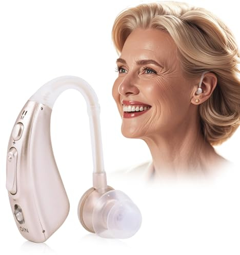 Hlfoaih Calidad de sonido con cancelación de ruido clara, mejora la capacidad de comunicación, recargable, duradero, cómodo de llevar, pequeño, portátil y oculto (plata)