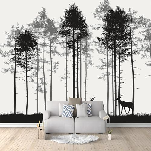 Generico Carta da Parati Moderna Tema Della Foresta 400x280 cm 3D Poster Gigante Carta da Parati, Tessuto Non Tessuto Fotomurale per Camera Letto, Soggiorno, Corridoio