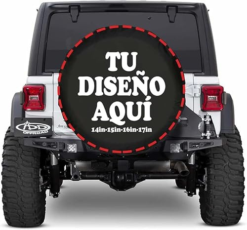 Personalizada Funda Rueda Repuesto 4x4 Cubiertas de Neumáticos Personalizado Agrega tu Texto/Logo/Foto Cubiertas de Rueda de Repuesto Impermeables a Prueba de Polvo Aptas 15 Pulgadas