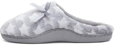 The Slipper Company Womens Grey Star Mule Slipper - Size 6 UK - Grey