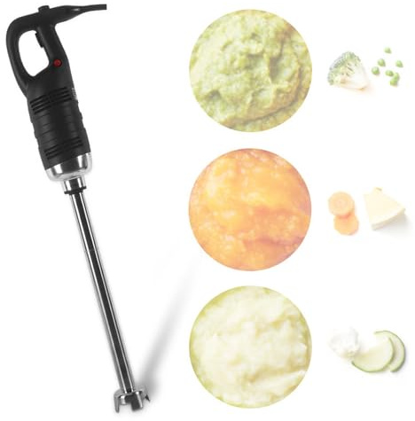 850W Variable Speed Electric Stick Blender, Commercial Immersion Blender, 30-55cm Mixing Paddle Selection, Adjustable Speed 8000-18000 Rpm, Safety/Lock Button Design, for Mixing Soups and Sauces