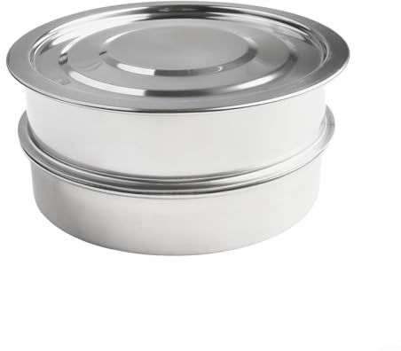 Set di vassoi per germinazione a 3 livelli in acciaio inox per la coltivazione di germogli con base di raccolta dell'acqua e coperchio, adatto per uso domestico e professionale (germinazione a 3