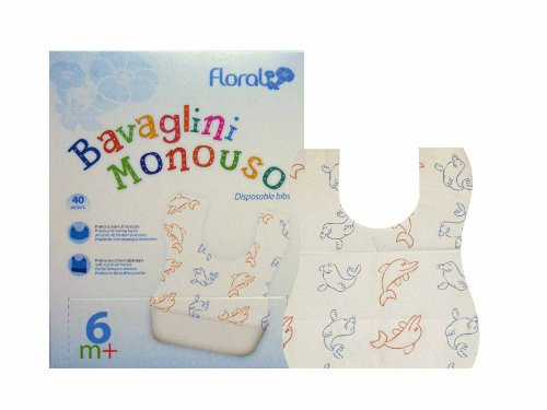 Baby Lätzchen | ideal für unterwegs | wasserdicht | Einmal- Einweg- Lätzchen | 160 Stück | Esslätzchen mit Kindermotiven | 4 x 40er Box Einweglätzchen