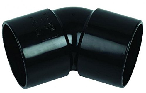 40mm (43mm) Black Solvent Waste Pipe 135 Degree Bend - Bag of 5