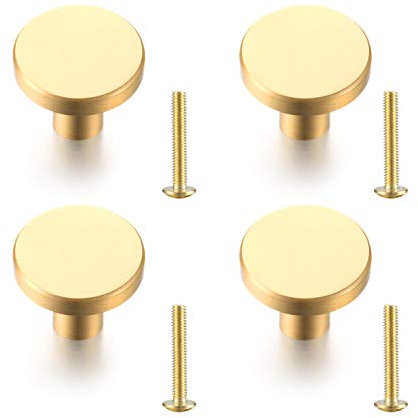Yoicn Lth Massiver Messing Runder Kleiner Griff Kleiderschrankgriffe, goldene Schubladengriffe, Schrankgriffe