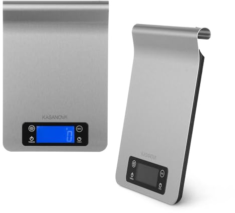 KASANOVA Bilancia Cucina con Display Digitale, Fino a 5 kg Grigio