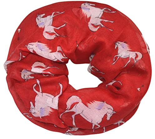 thb Richter Damen Schlauchschal Pferd Rundschal Loopschal Pferde Horse Schal Loop Halstuch Sterne