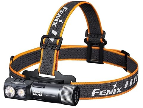 Fenix HM71R LED Stirnlampe und Winkeltaschenlampe mit max. 2.700 Lumen, Maximale Leuchtweite von 230 Metern, 500 Lumen Flutlicht und 5 Lumen inkl. USB-C Ladekabel, Outdoor Baustelle Inspektion