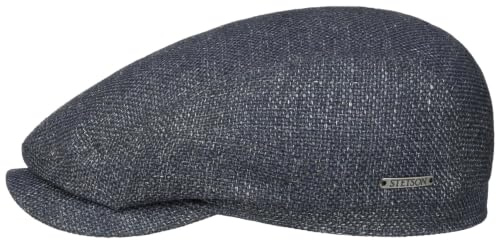 Stetson Taleco Schirmmütze Flatcap Uni einfarbig Made in EU Damen Herren Sommer Winter