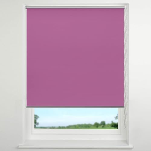 Tenda a Rullo Oscurante Blackout 75 x 230 cm Opache Senza Foratura Blackout Tende a Rullo Oscuranti con Catenella Laterale per Finestre e Porte, Rosa