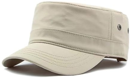 MUYAN Army Cap Herren Urban Military Cap Sport Outdoor Flat Kappe Sommer Baseball Cap Trucker Hut (A-Beige)