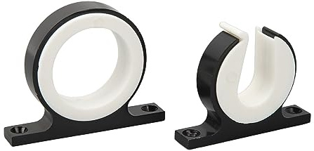 Jadeshay Angelrutenhalter, Horizontal Vertikal Montiert Aluminium Angelruten Aufbewahrungsregal Für Schiffe, Autos, LKWs, Wohnmobile(Schwarz)