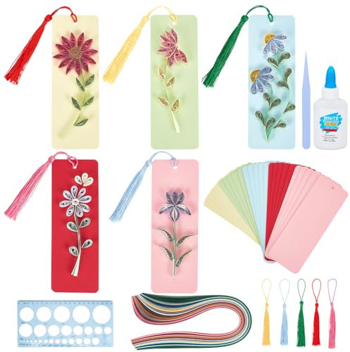 WEBEEDY Quilling Kit - 30 Sets with Paper Strips, Tools, DIY Crafts for Christmas, Birthday, Valentine's Day Gifts