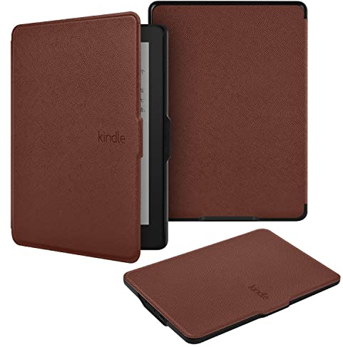 BYCeKe kompatibel mit Kindle 6,8'' Paperwhite 11. Generation Hülle 2021 (Modell: M2L3EK/M2L4EK), Leichte PU Leder Schutzhülle mit Handschlaufe und Auto Schlaf/Wach Funktion,Kaffee